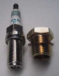 HP-LR spark plug and adaptor